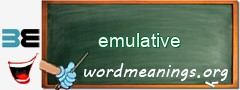 WordMeaning blackboard for emulative